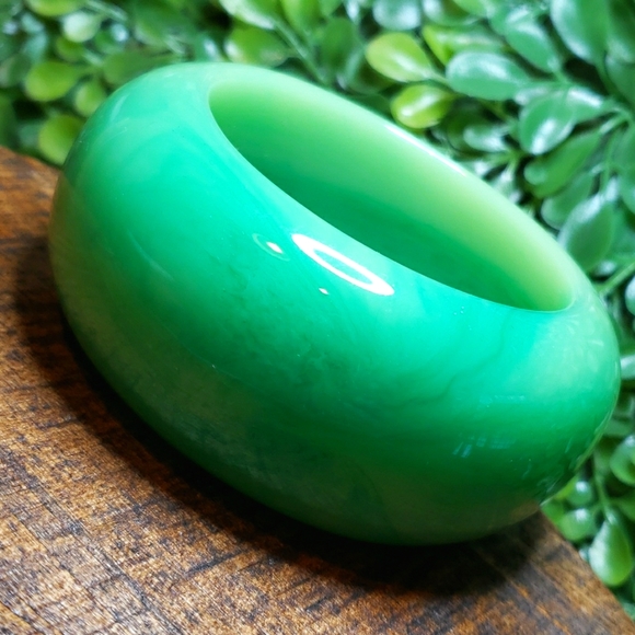 BEST Vintage Kenneth Jay Lane KJL Massive Chunky Swirled Lucite Bangle Bracelet! - Picture 12 of 15